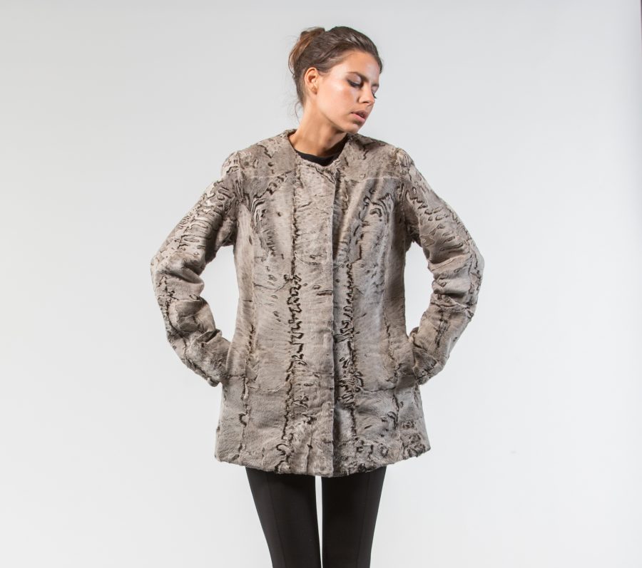 Platinum Astrakhan Fur Jacket