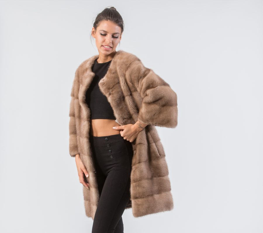 Pastel Mink Fur Jacket . Real Fur Coats and Accessories.