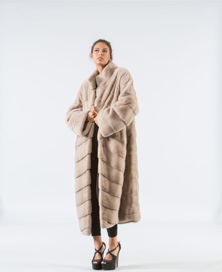 Mink Velvet Beige Fur Coat