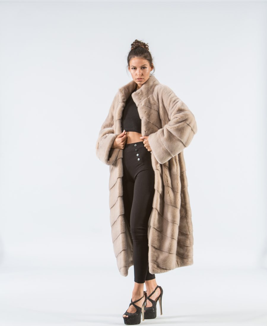 Mink Velvet Beige Fur Coat