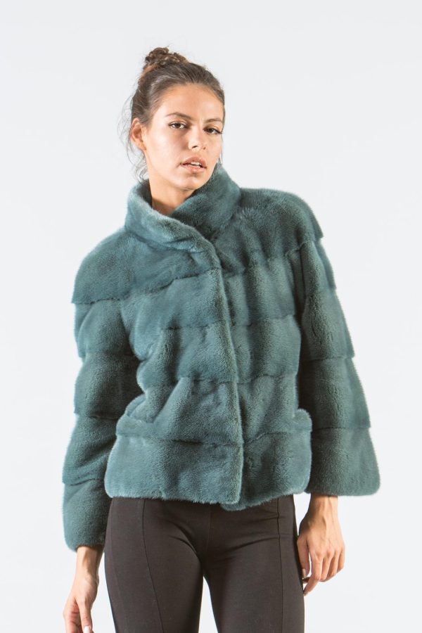 Absinthe Green Mink Fur Jacket