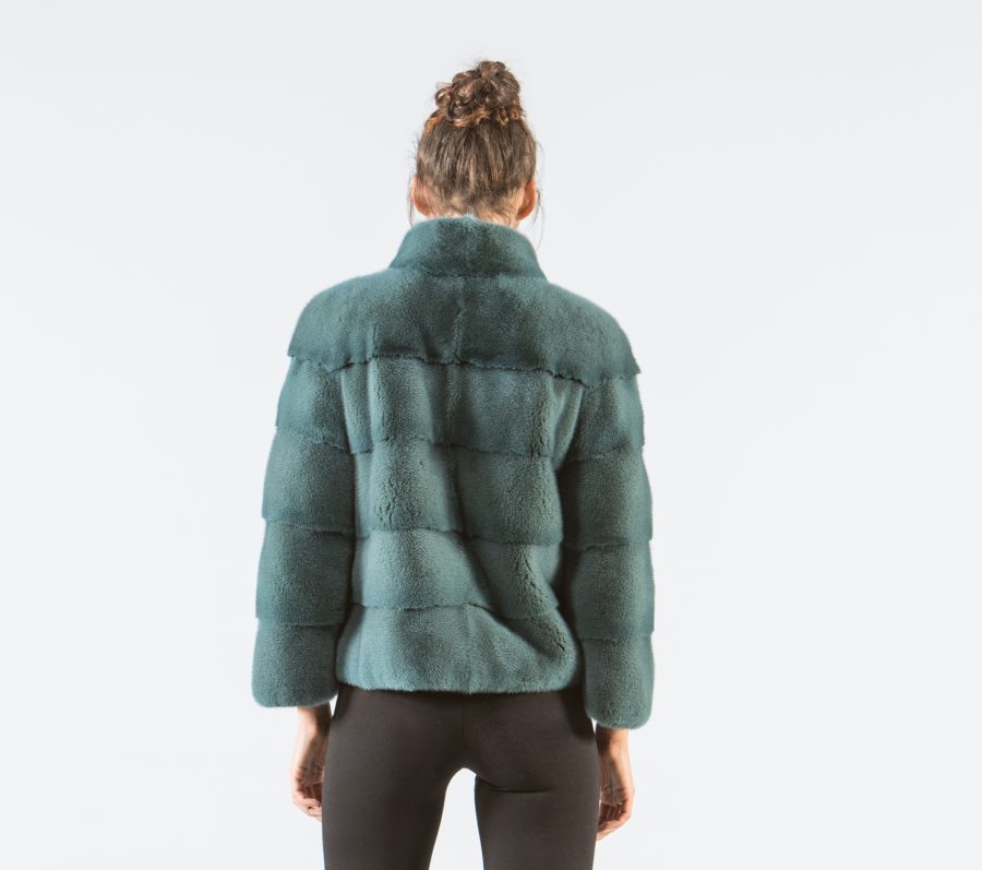Absinthe Green Mink Fur Jacket