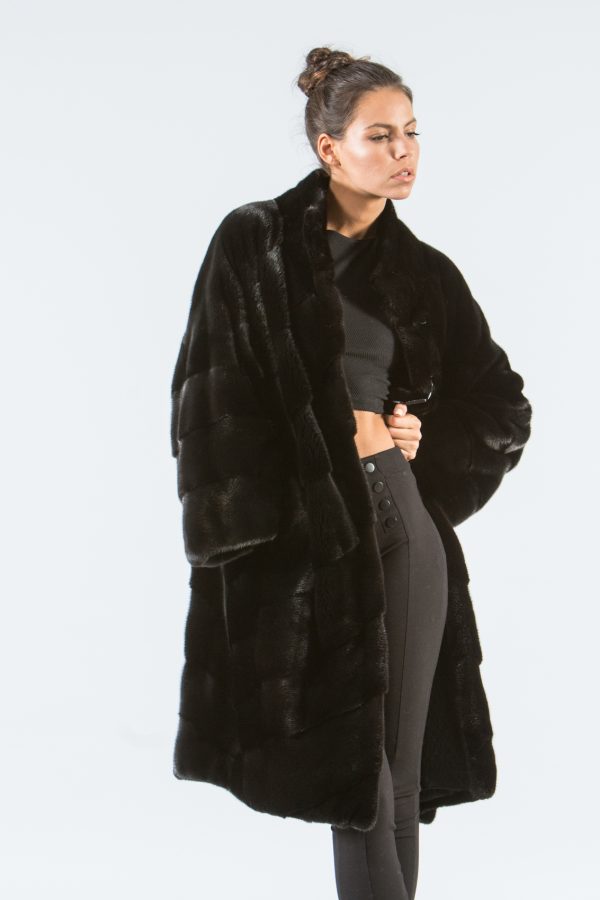 Mink Velvet Black Fur Jacket