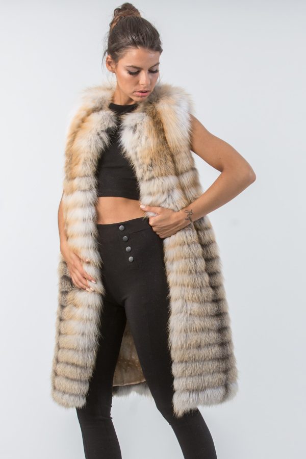 Golden Island Fox Fur Vest