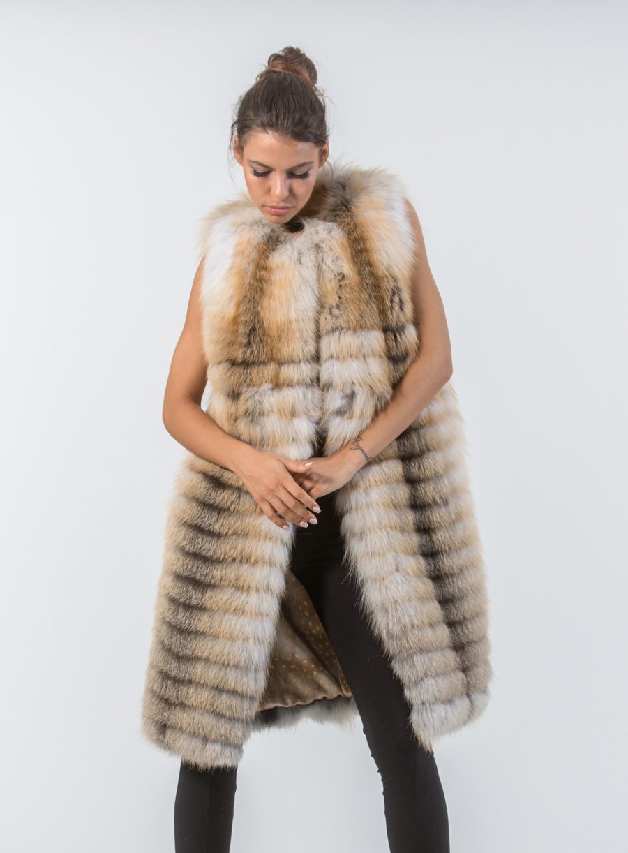 Golden Island Fox Fur Vest