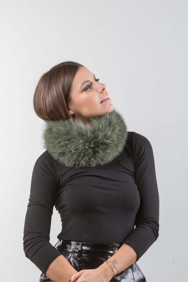 Green Fox Fur Headband