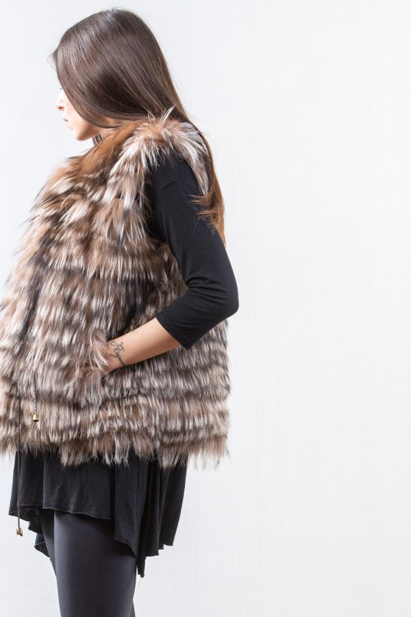 Crystal Fox Fur Vest