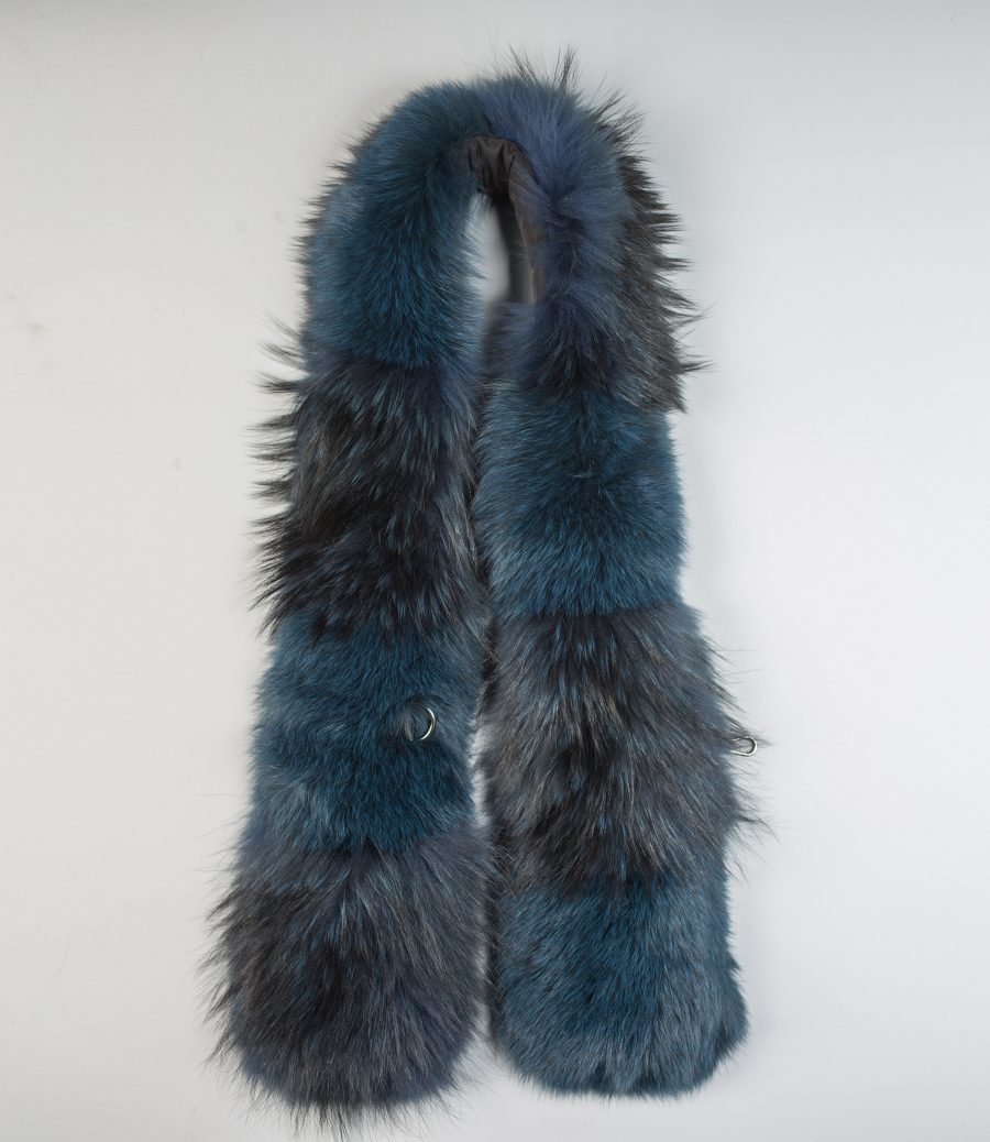 The Night Blue Raccoon and Fox Fur Collar