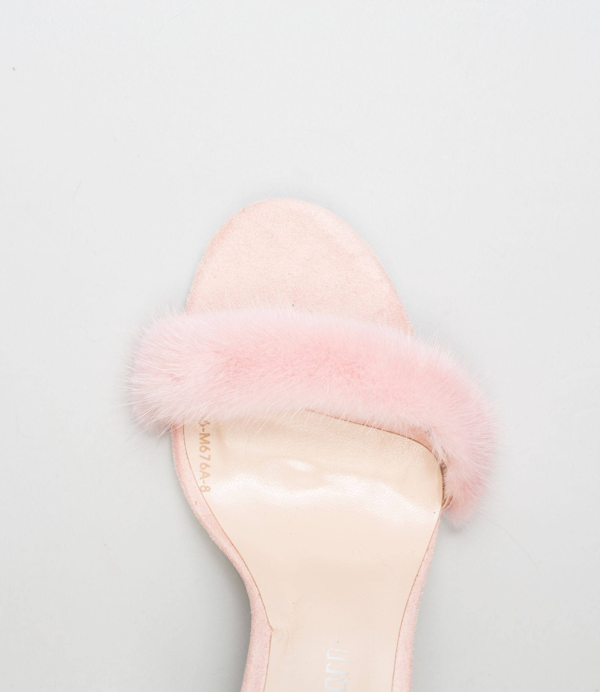 Pink Mink Fur Heels . Made of 100% Real Fur. All Sizes Available.