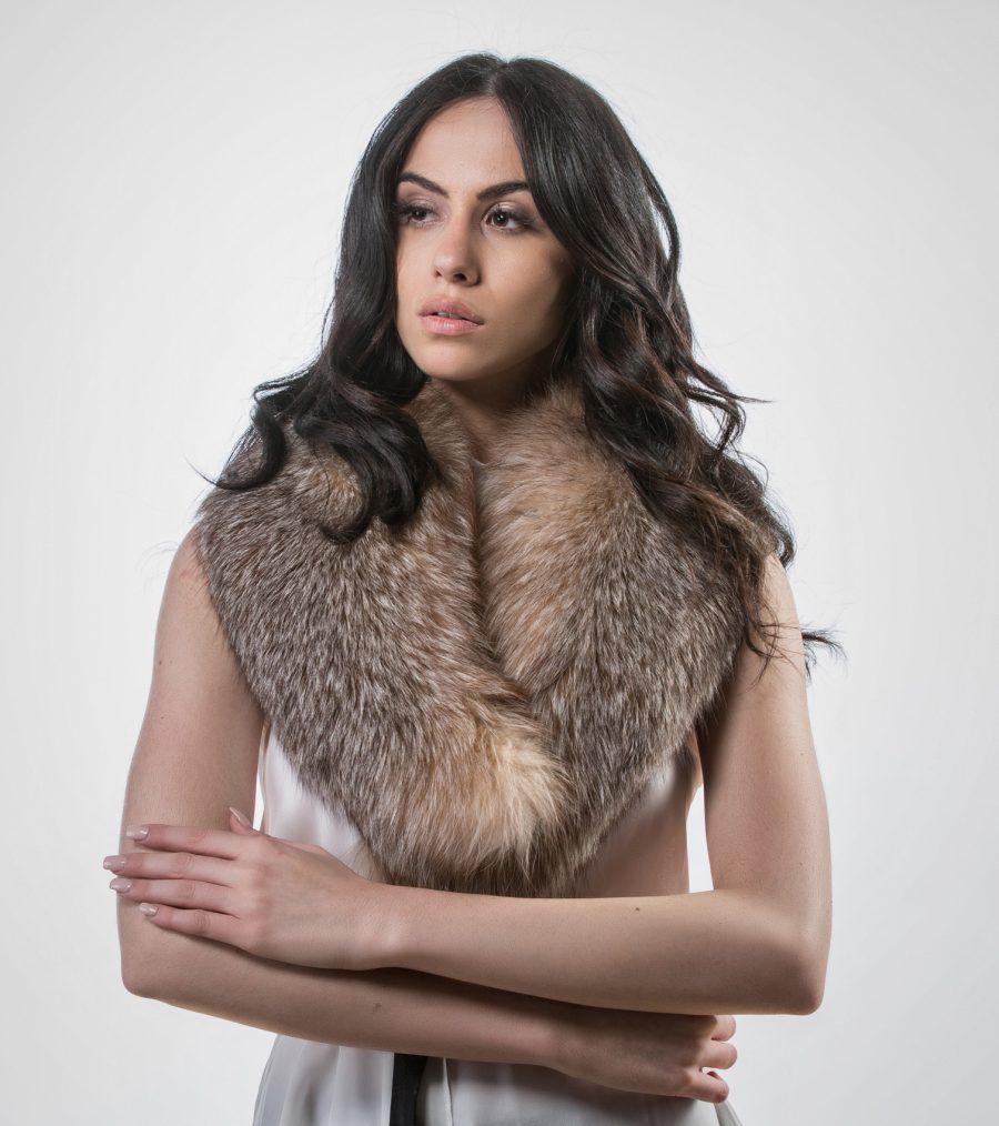 The Taupe Fox Fur Collar