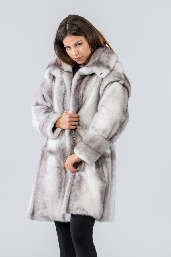 Silver Cross Mink Fur Coat