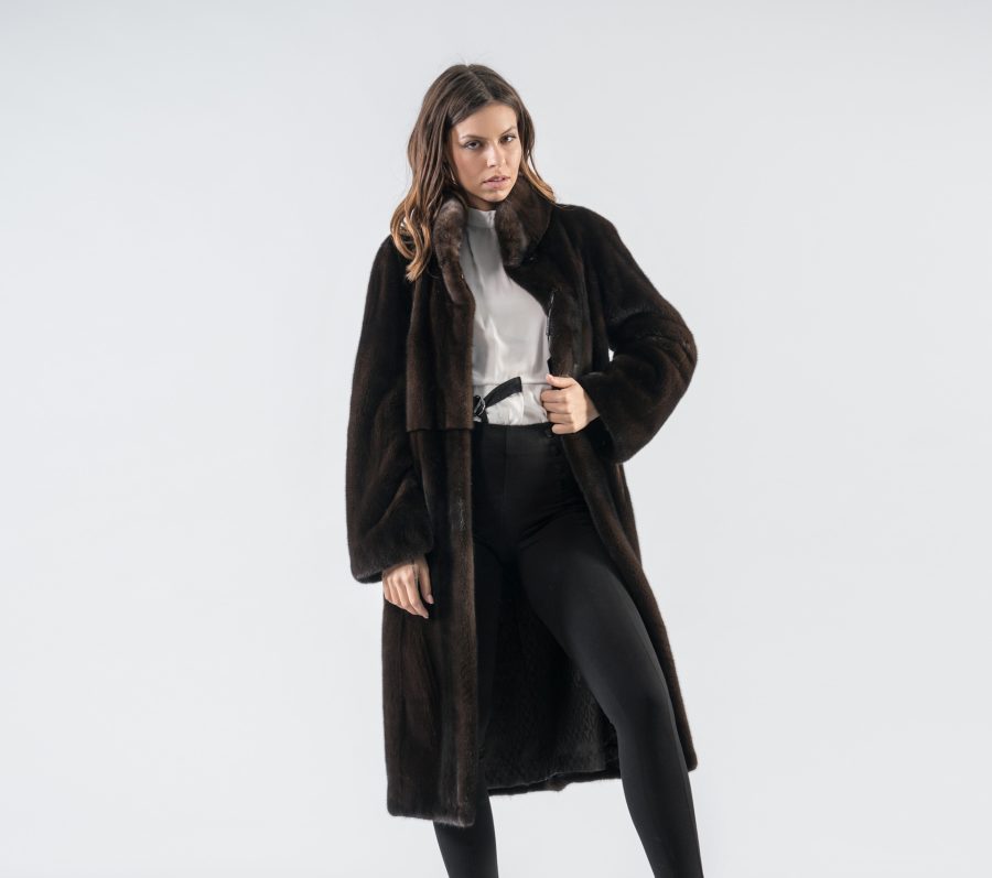 Mahogany Full Length Mink Fur Coat