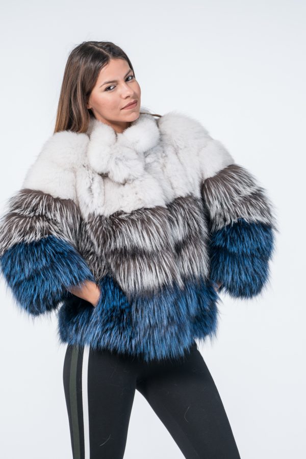 The Tricolor Fox Fur Jacket