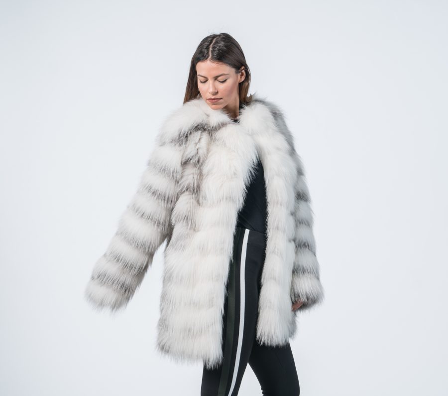 Fox Marble Fur Coat