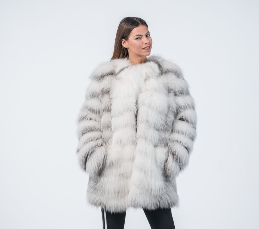 Fox Marble Fur Coat
