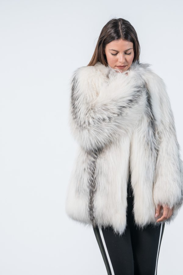 Marble Fox Fur Jacket