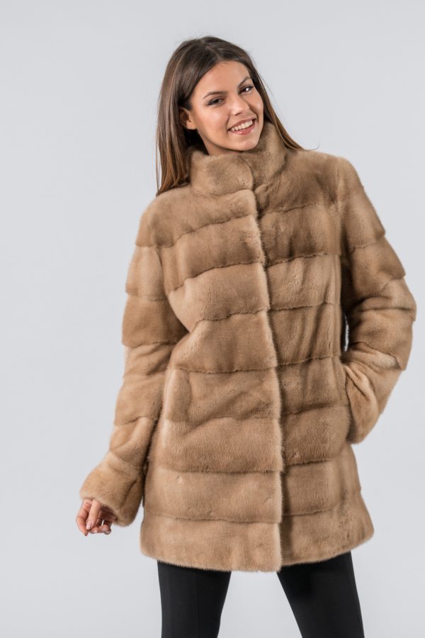 Mink Fur Jacket In Palomino Color