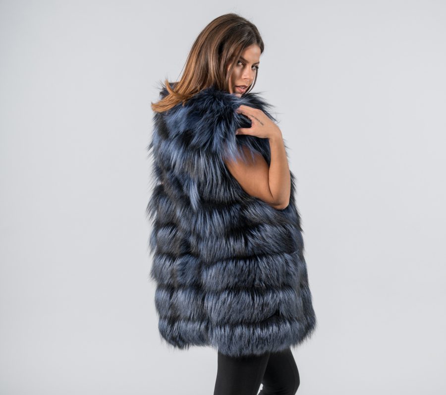 Blue Fox Fur Vest