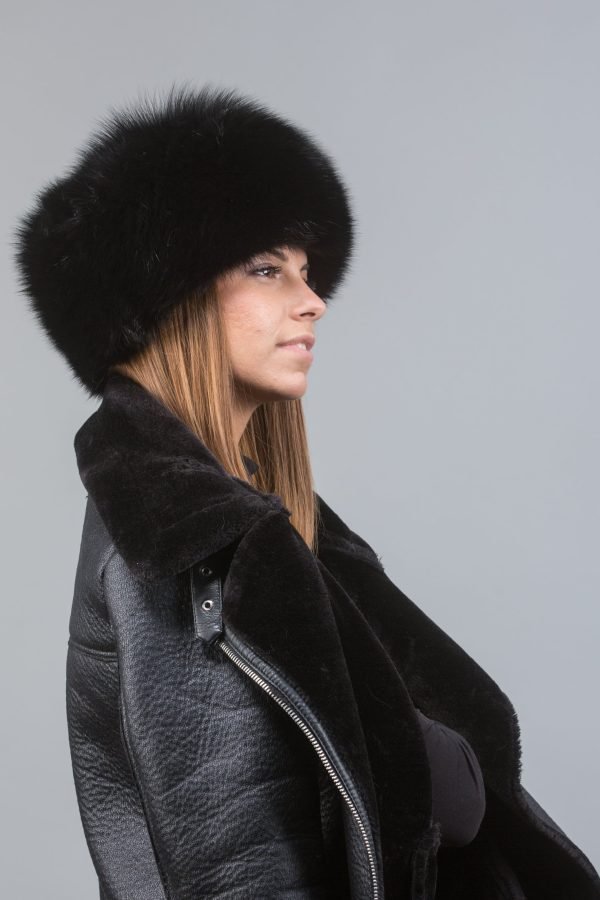 Schwarzer Pelz Russischer Hut