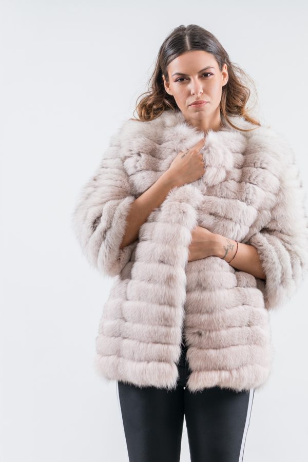 Champagne Pink Fox Fur Jacket