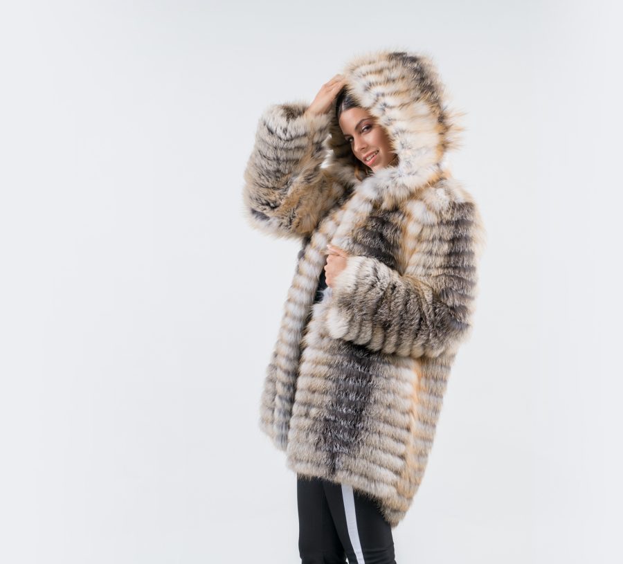 Hooded Fox Fur Jacket