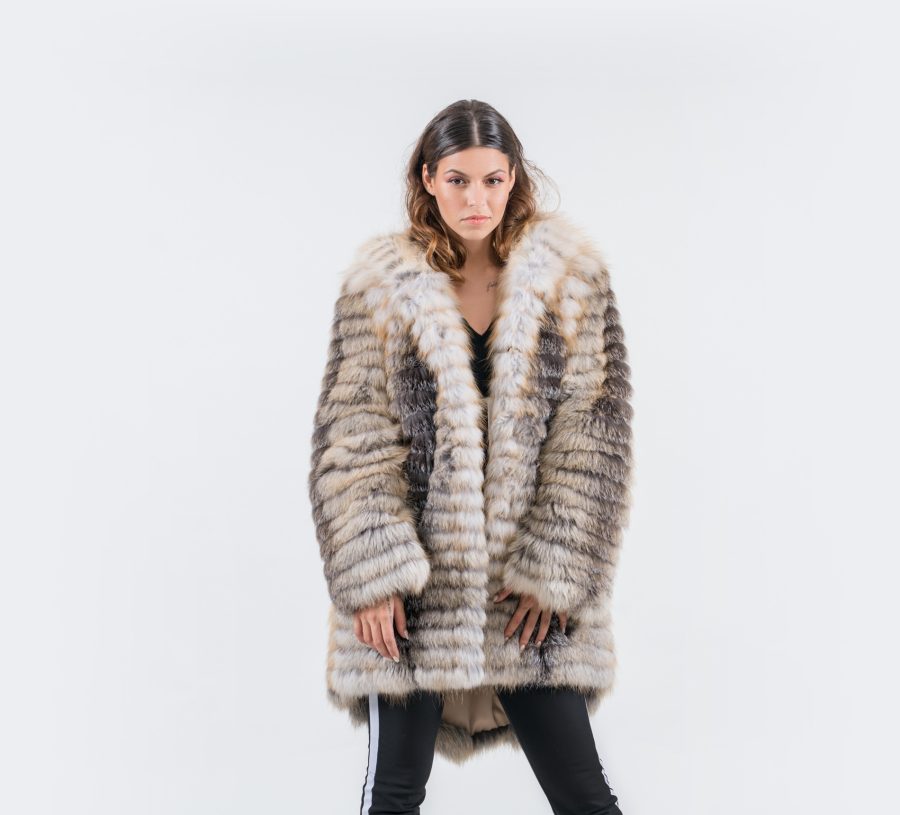 Hooded Fox Fur Jacket