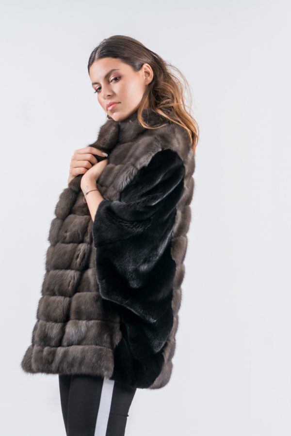 Sable Fur Jacket With Mink Sleeves
