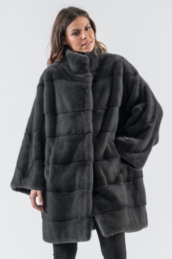 Graphite Grey Mink Fur Coat