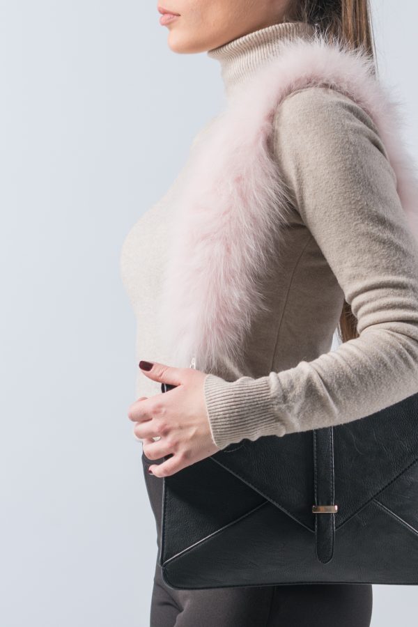 Pink Fur Bag Strap