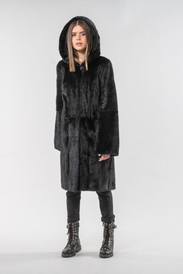 Vintage Black Mink Fur Coat