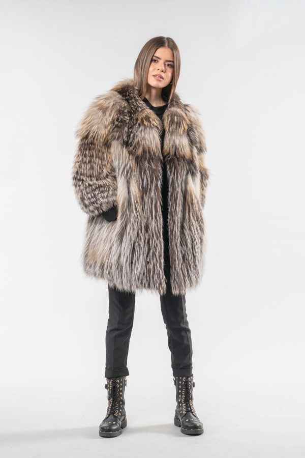 Fox Fur Jacket With 7/8 Sleeves