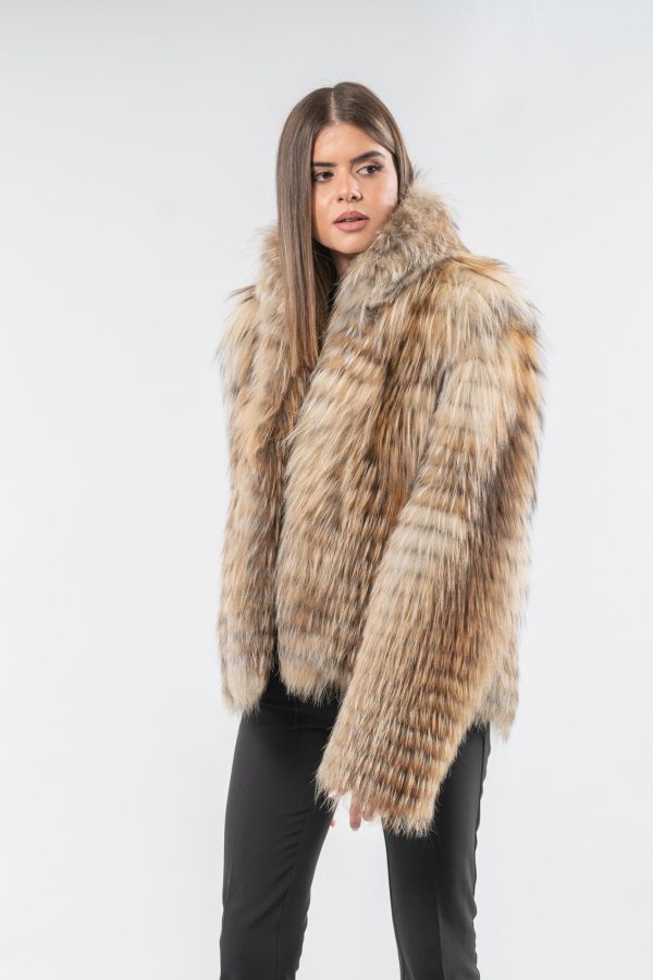 Two Colored Fox Fur Jacket