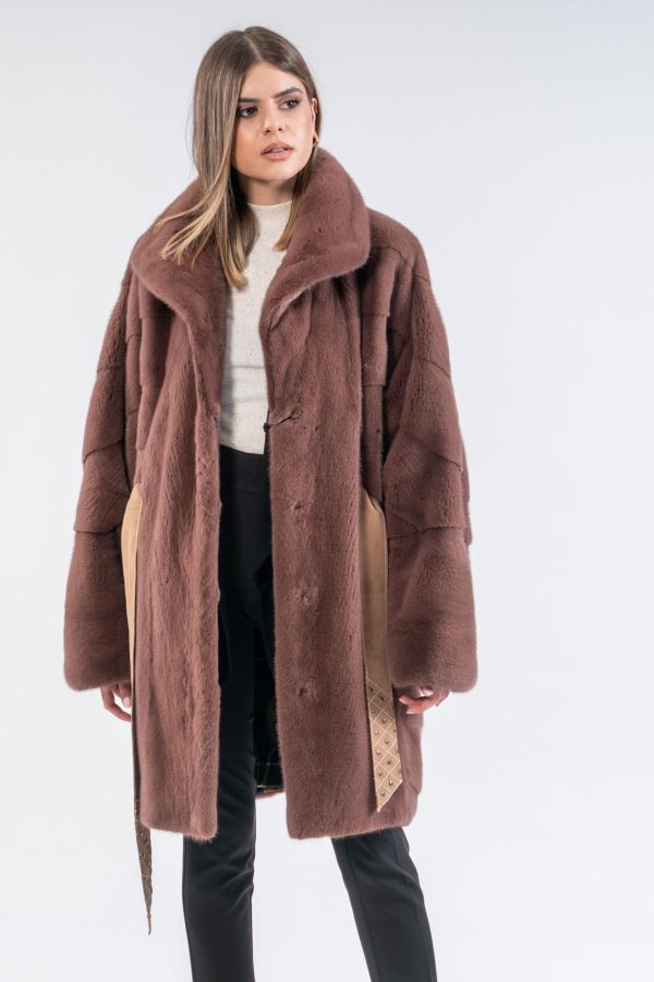 Carob Brown Mink Fur Jacket- 100% Real Fur - Haute Acorn