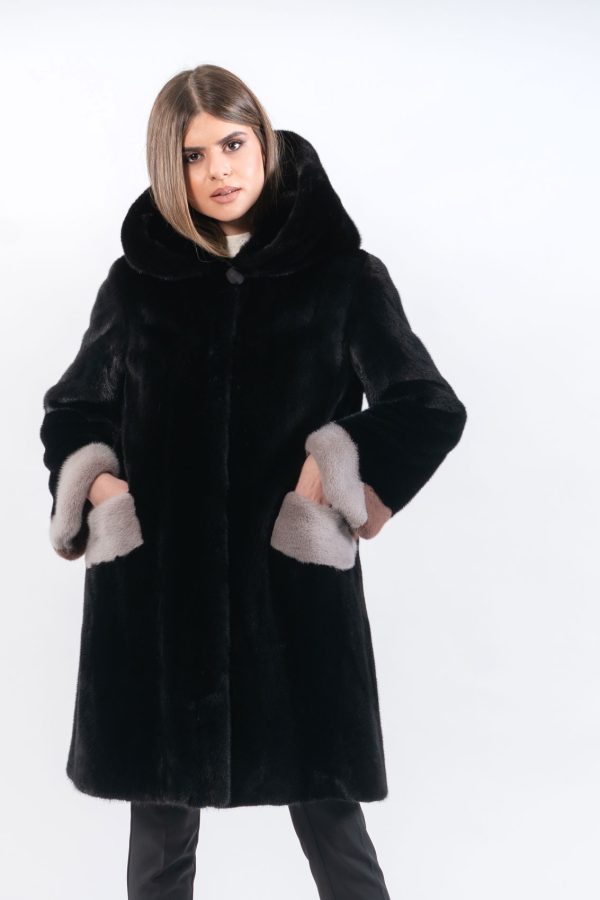 Blackglama Mink Fur Jacket With Front Pockets