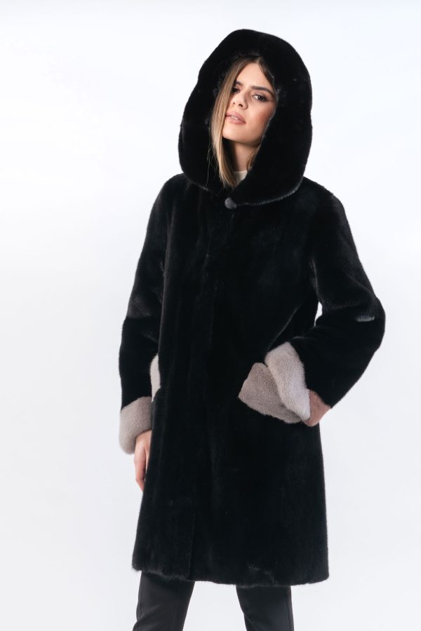 Blackglama Mink Fur Jacket With Front Pockets