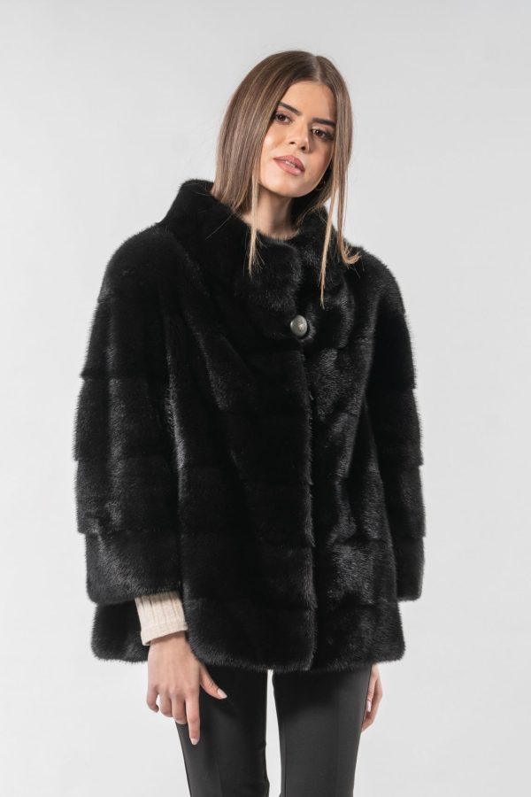 Short Black Mink Fur Jacket