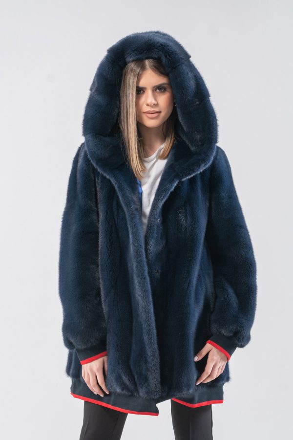 Loose Fitting Mink Fur Jacket