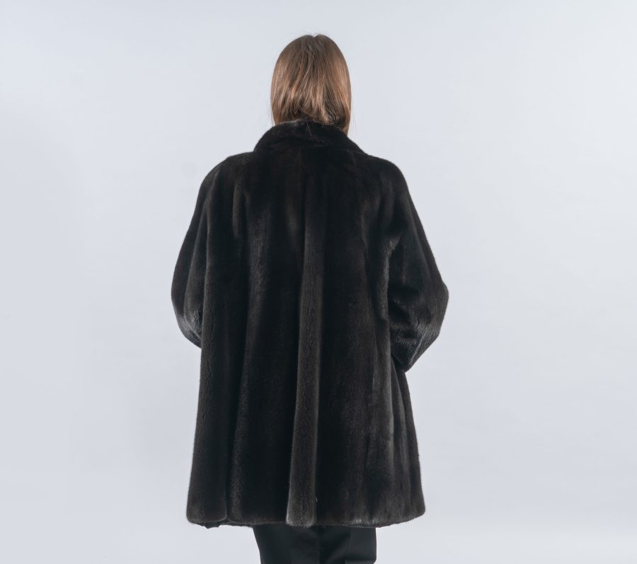 Black Male Mink Fur Jacket