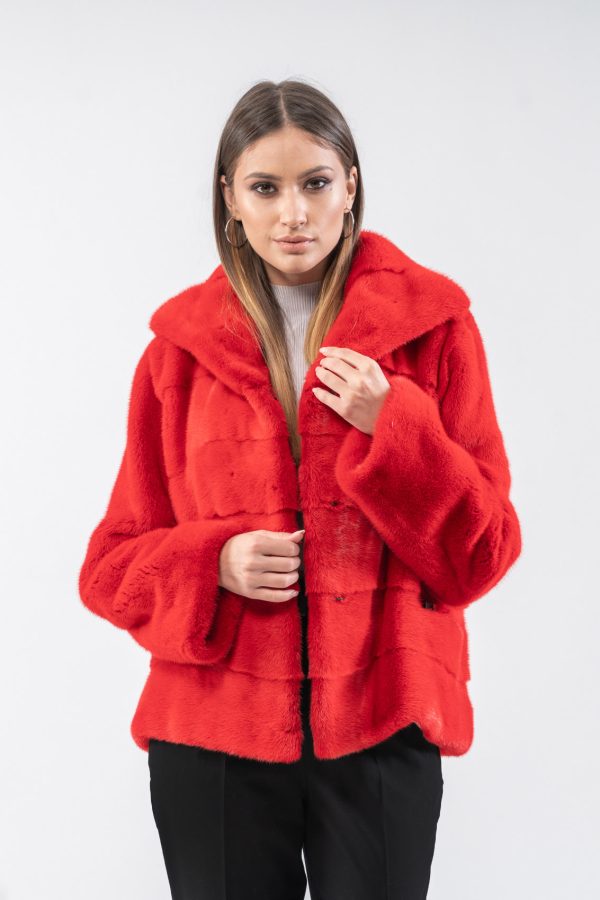 Red Mink Fur Jacket