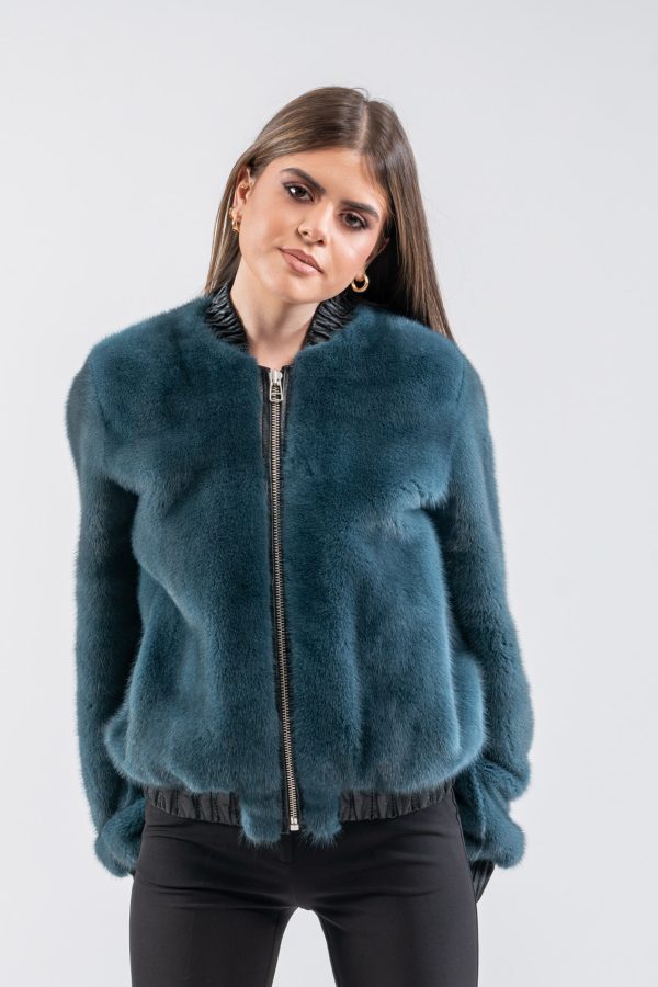 Colonian Blue Mink Fur Jacket