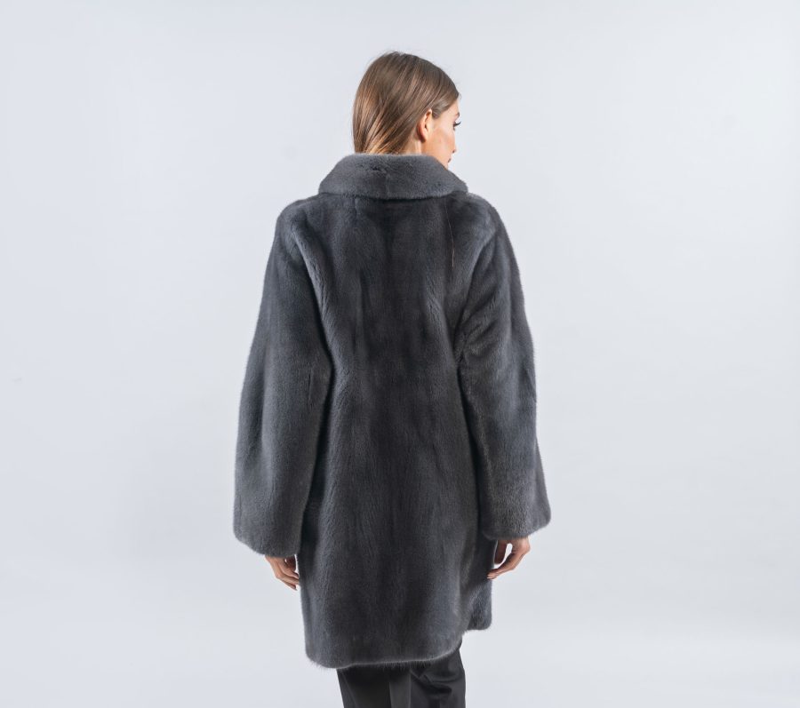 Graphite Gray Mink Fur Jacket