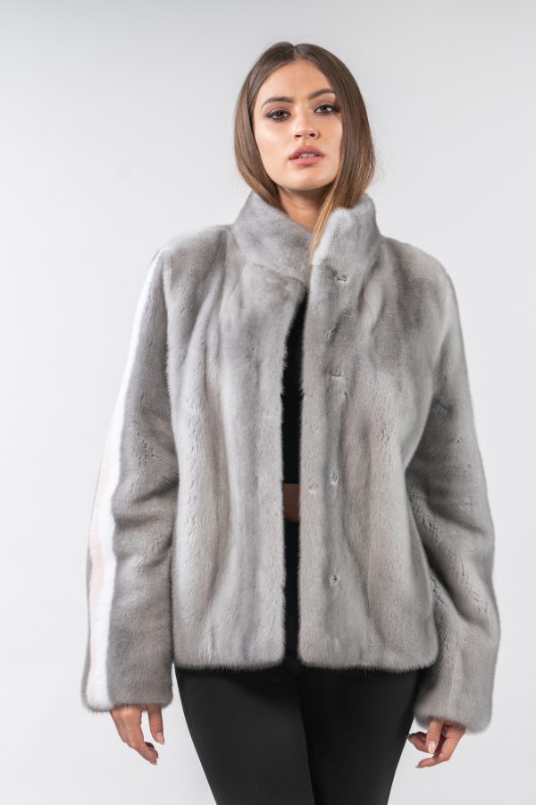 Sapphire Short Mink Fur Jacket - 100% Real Fur - Haute Acorn