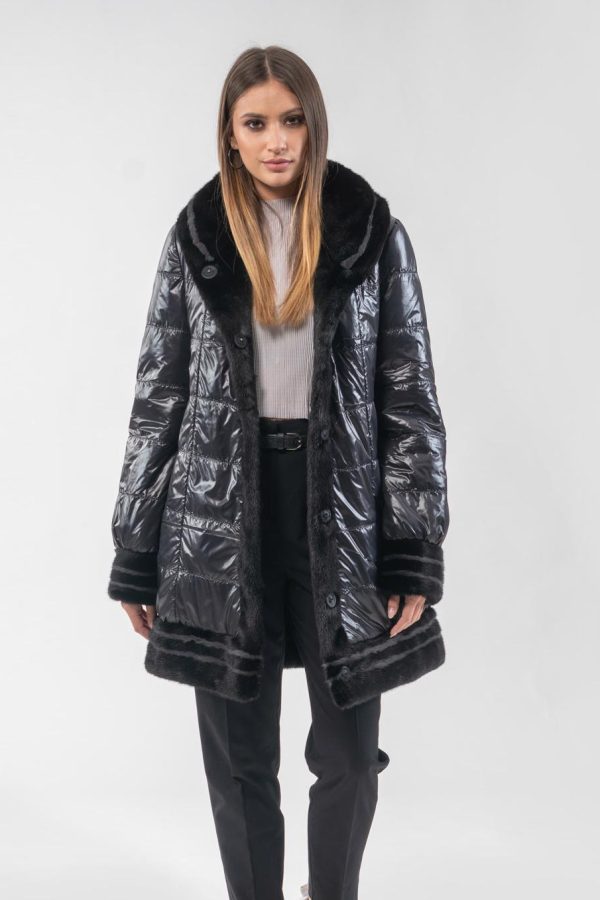 Reversible Black Mink Fur Jacket