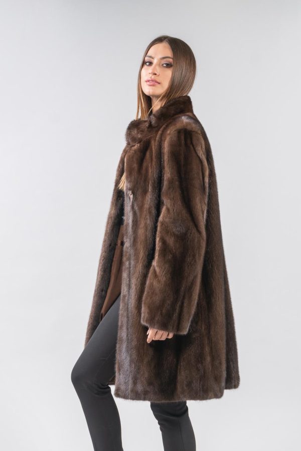 Demi Buff Long Mink Fur Jacket