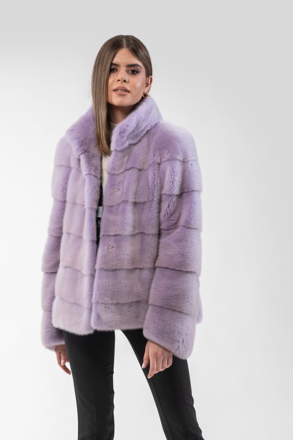 Lilac Mink Fur Jacket