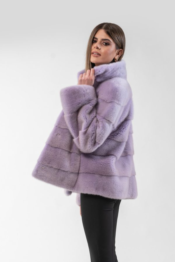 Lilac Mink Fur Jacket