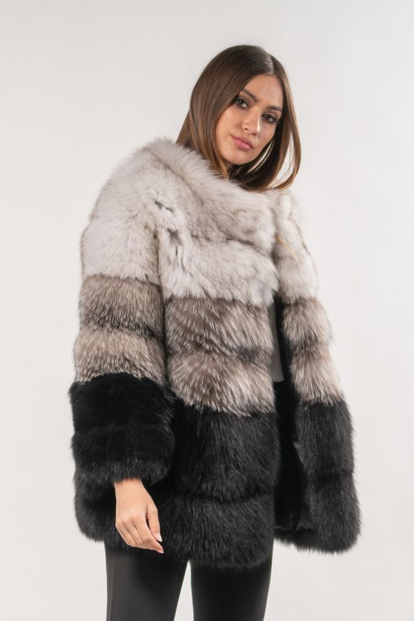 Layered Fox Fur Jacket