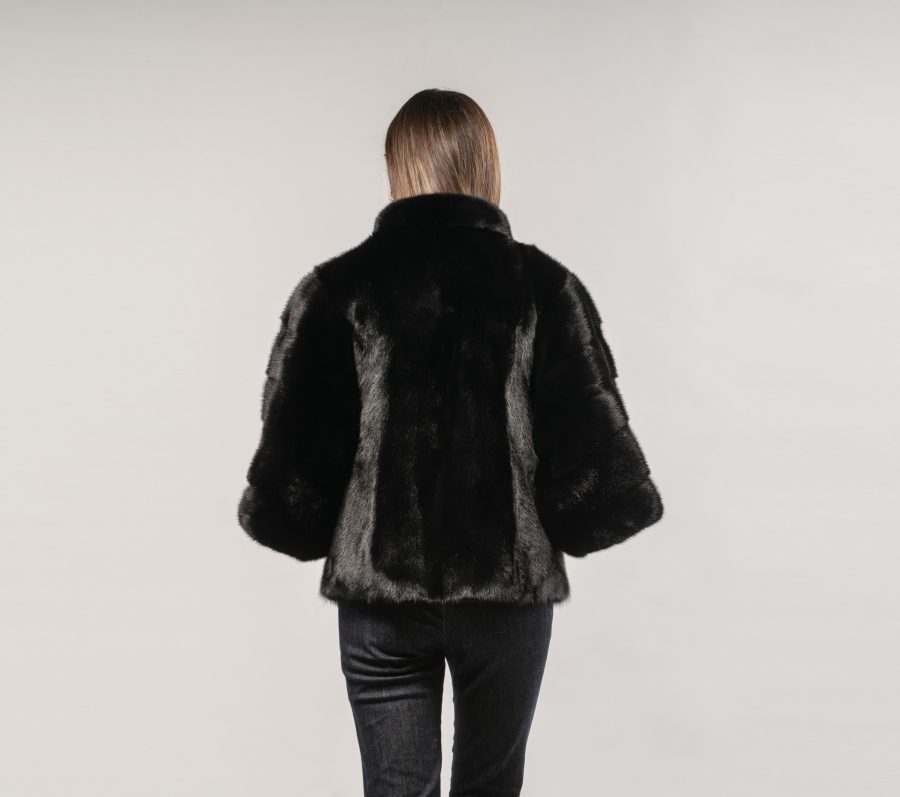 Mink Fur Jacket With Loose Sleeves