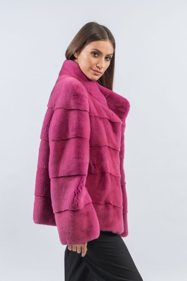 Bougainvillea Mink Fur Jacket - 100% Real Fur - Haute Acorn
