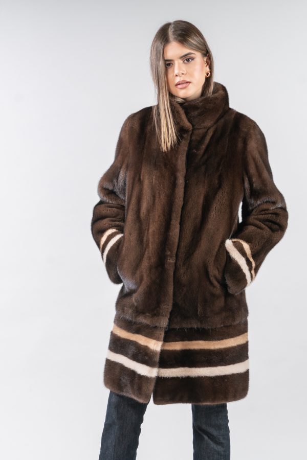 Removable Demi Buff  Mink Fur Jacket